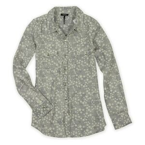 Nollie Mens Star Pattern Button Up Shirt, NWT